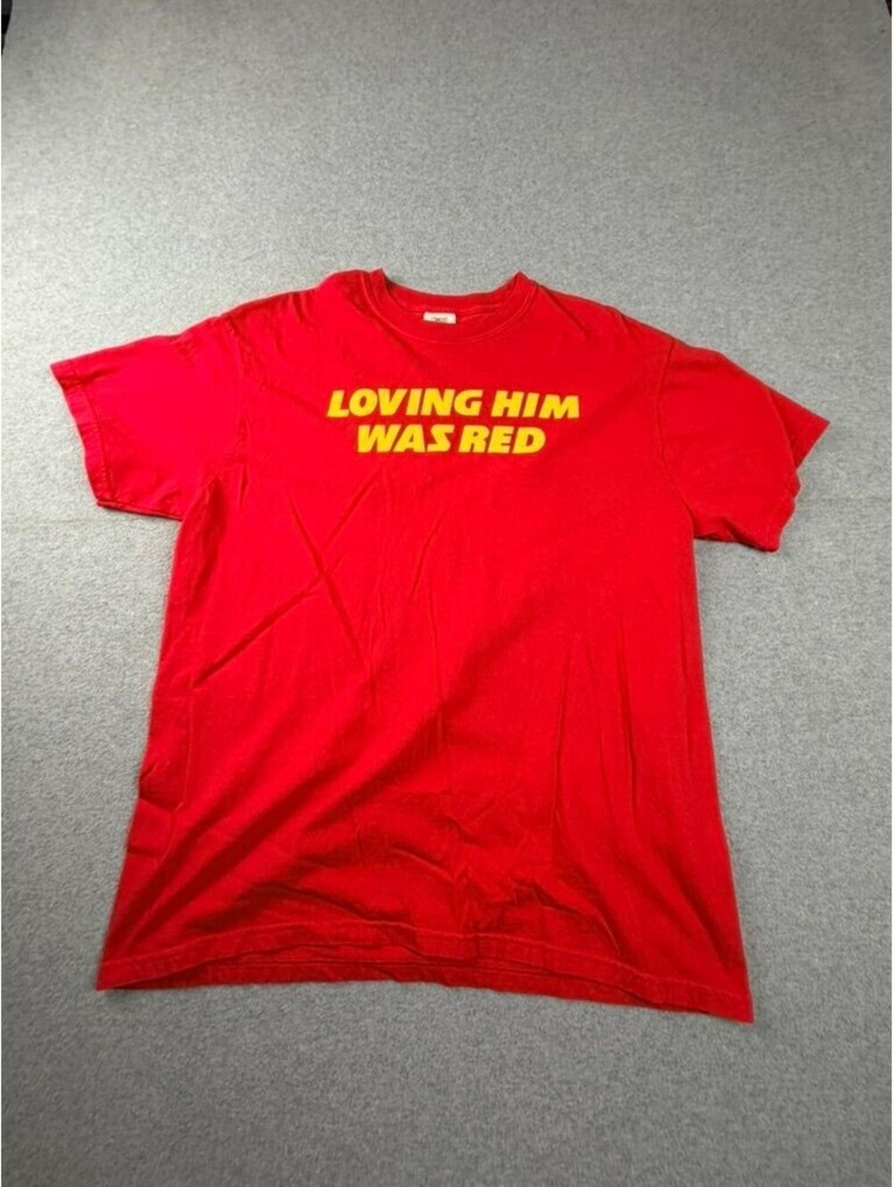Barstool Sports Mens T Shirt XL Red Loving Him Was Red Taylor Swift Graphic Tee